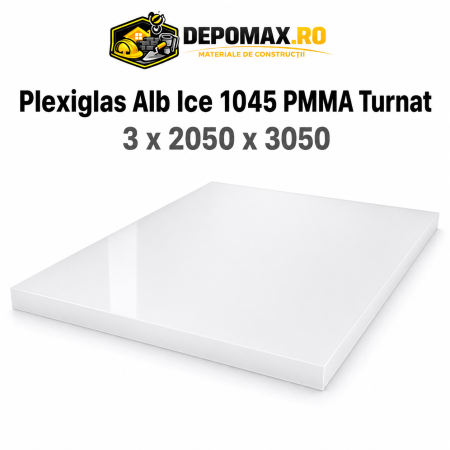 Plexiglas Alb/Ice 1045 PMMA turnat 3 x 2050 x 3050 mm
